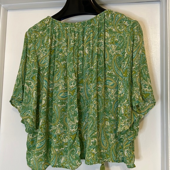 Zara beaded printed blouse.sz XL. NWT. - Picture 2 of 6